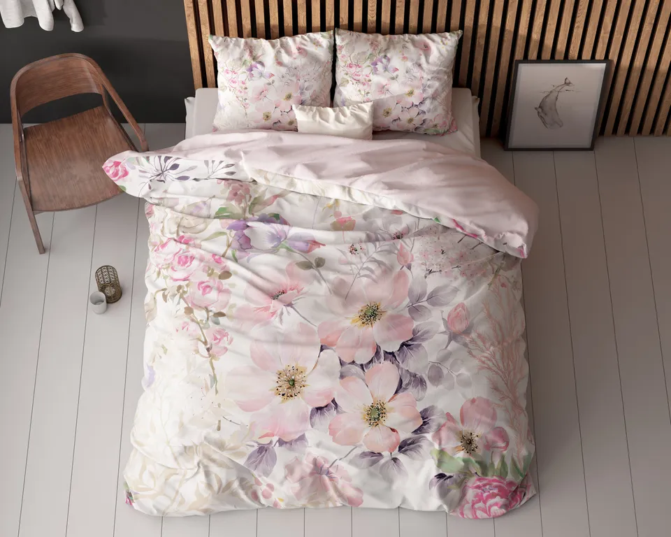 NordDream Essentials Gyna pussilakana 200x200 roosa kuviollinen