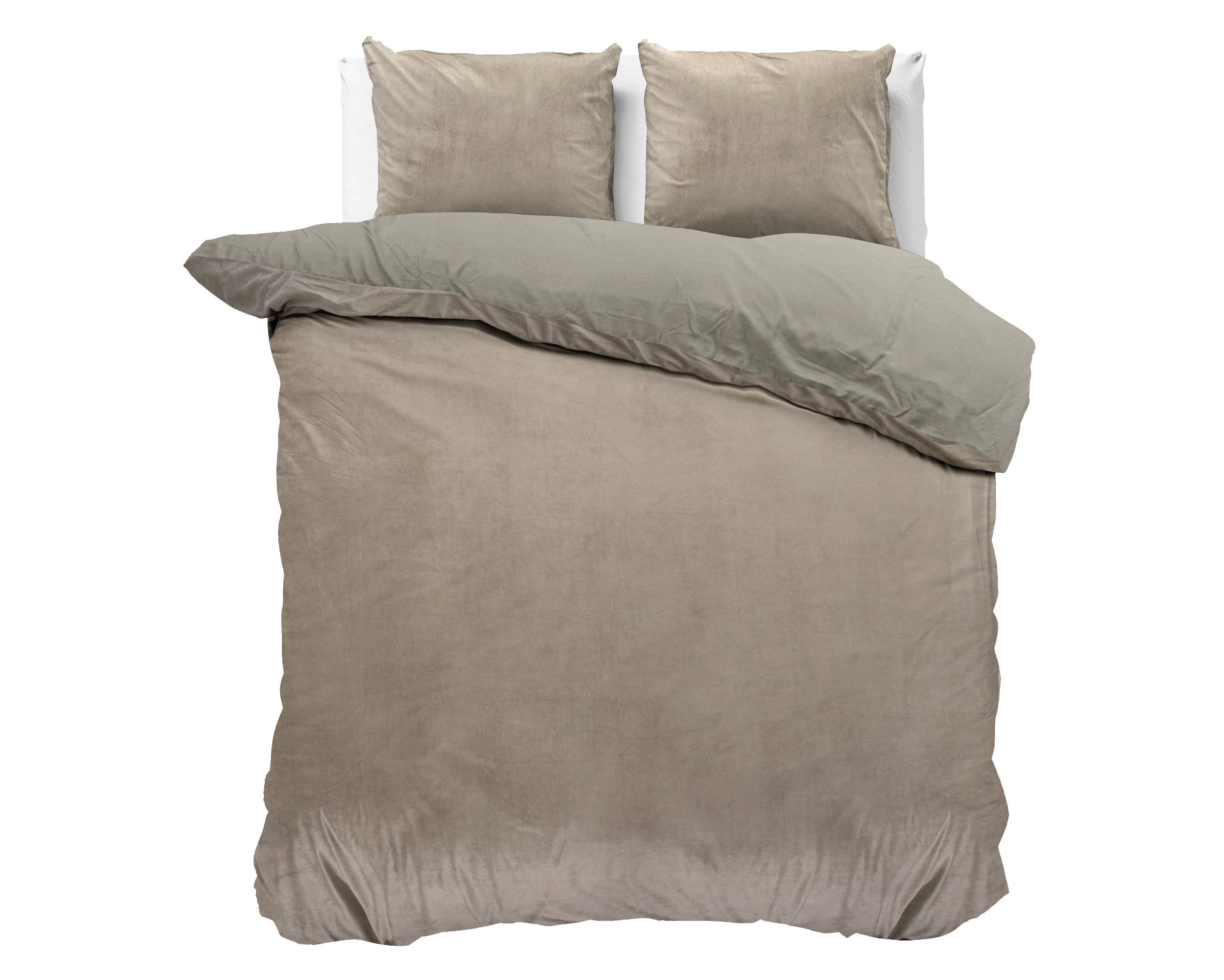NordDream Velvet Uni pussilakana 240x200/220 taupe