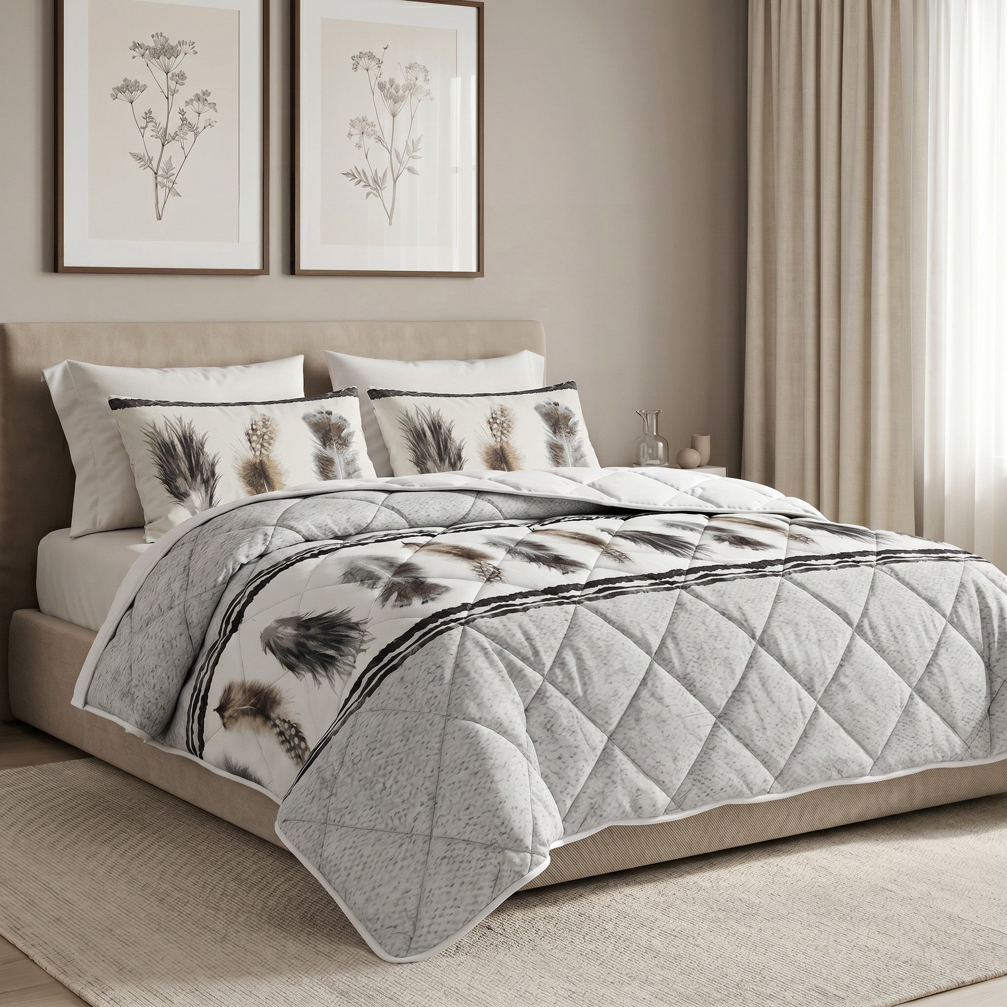 NordSleeps NordDream Feathers peitto 200x200 hiekka pestävä