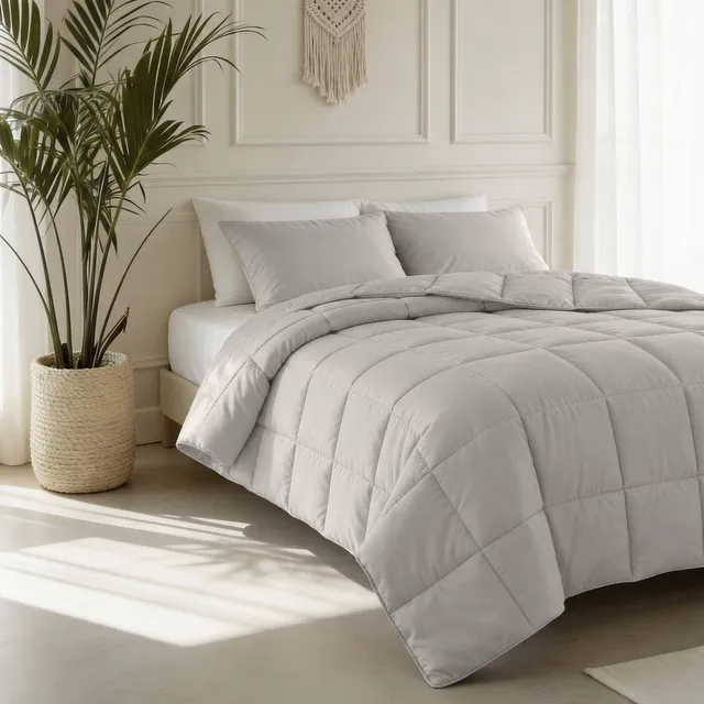 NordDream Lazy Percale peitto taupe pussilakanaton 220 cm
