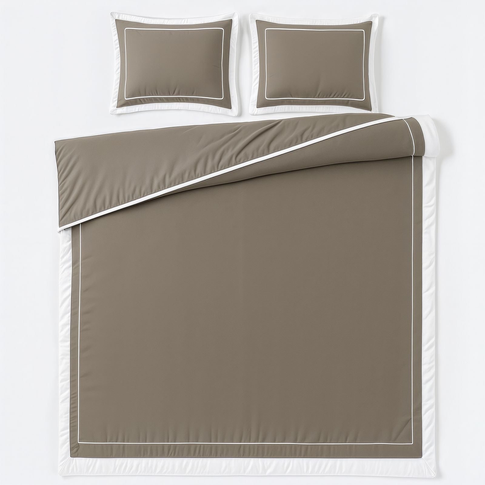 NordDream Classics Gallardo pussilakana 240x200 taupe puuvilla