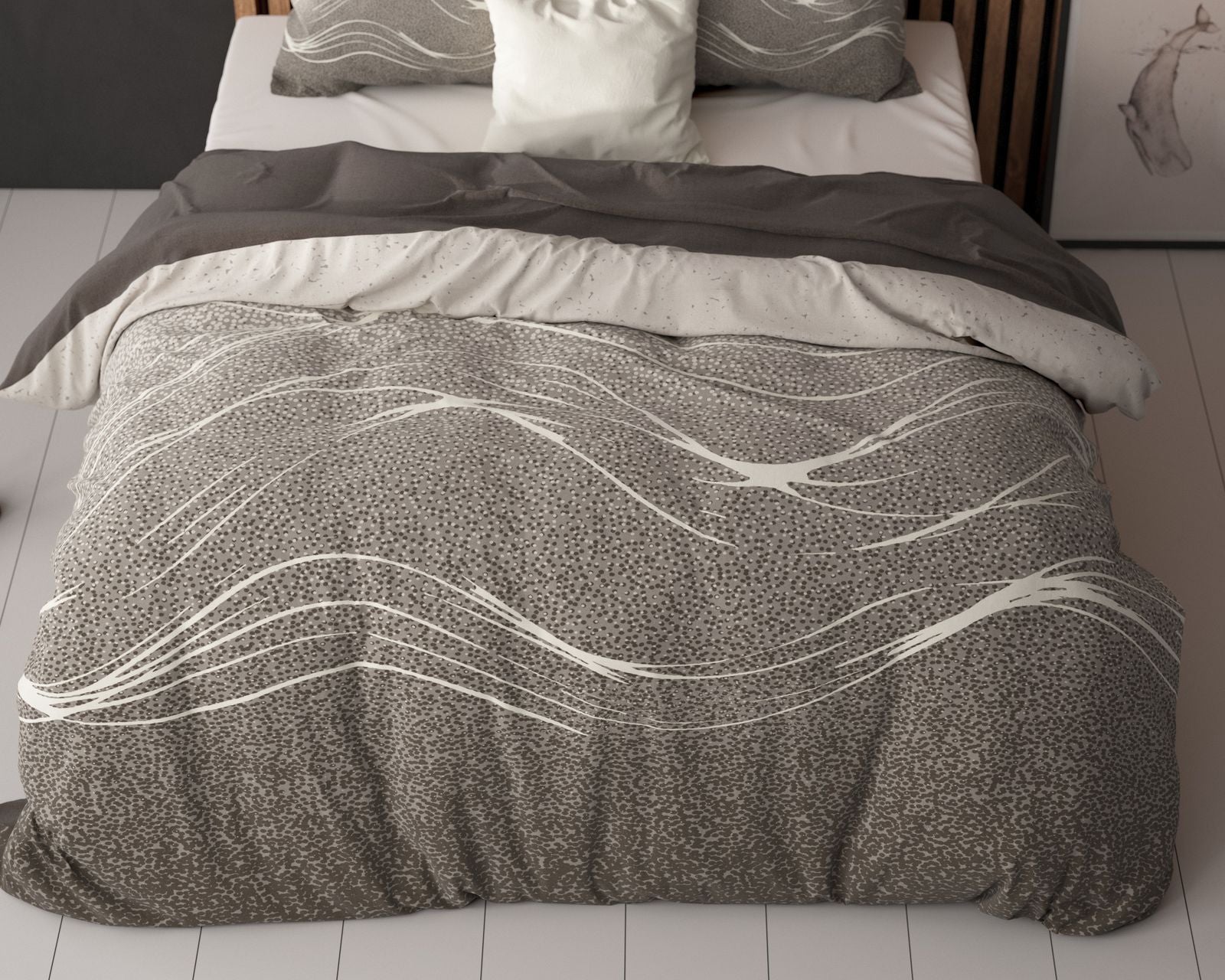 NordDream Essentials Ravna pussilakana 200x200/220 taupe