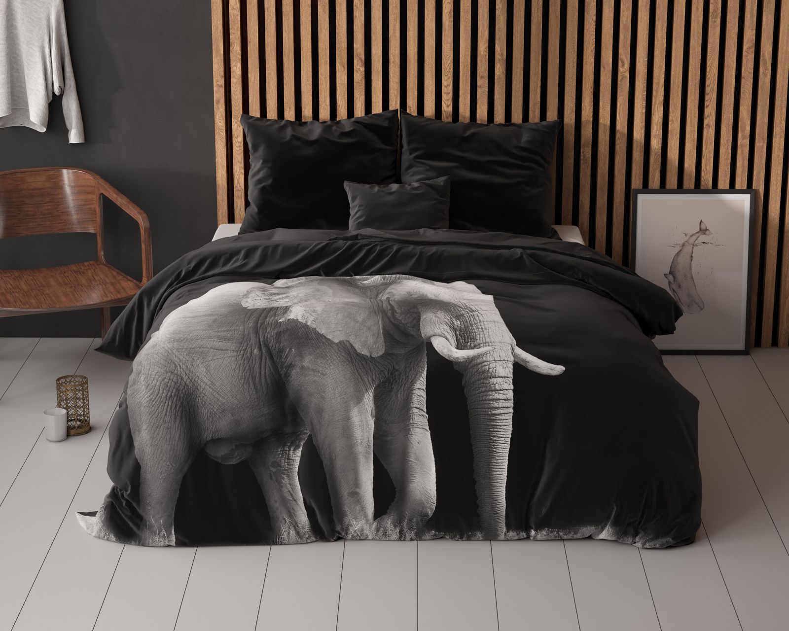 NordDream Essentials Elephant pussilakana 240x200 musta