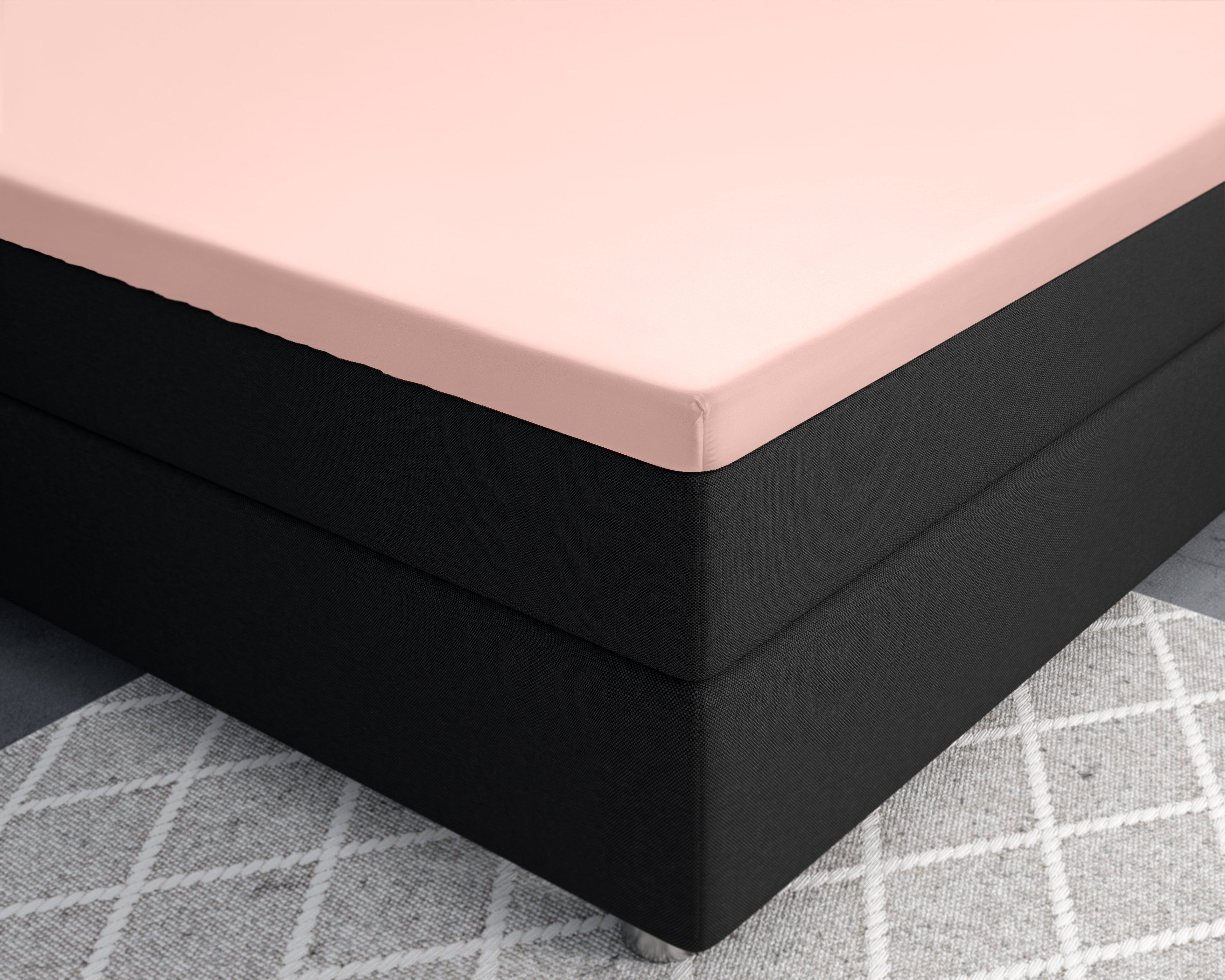 NordDream Satiini topper-aluslakana roosa 160x200 puuvilla