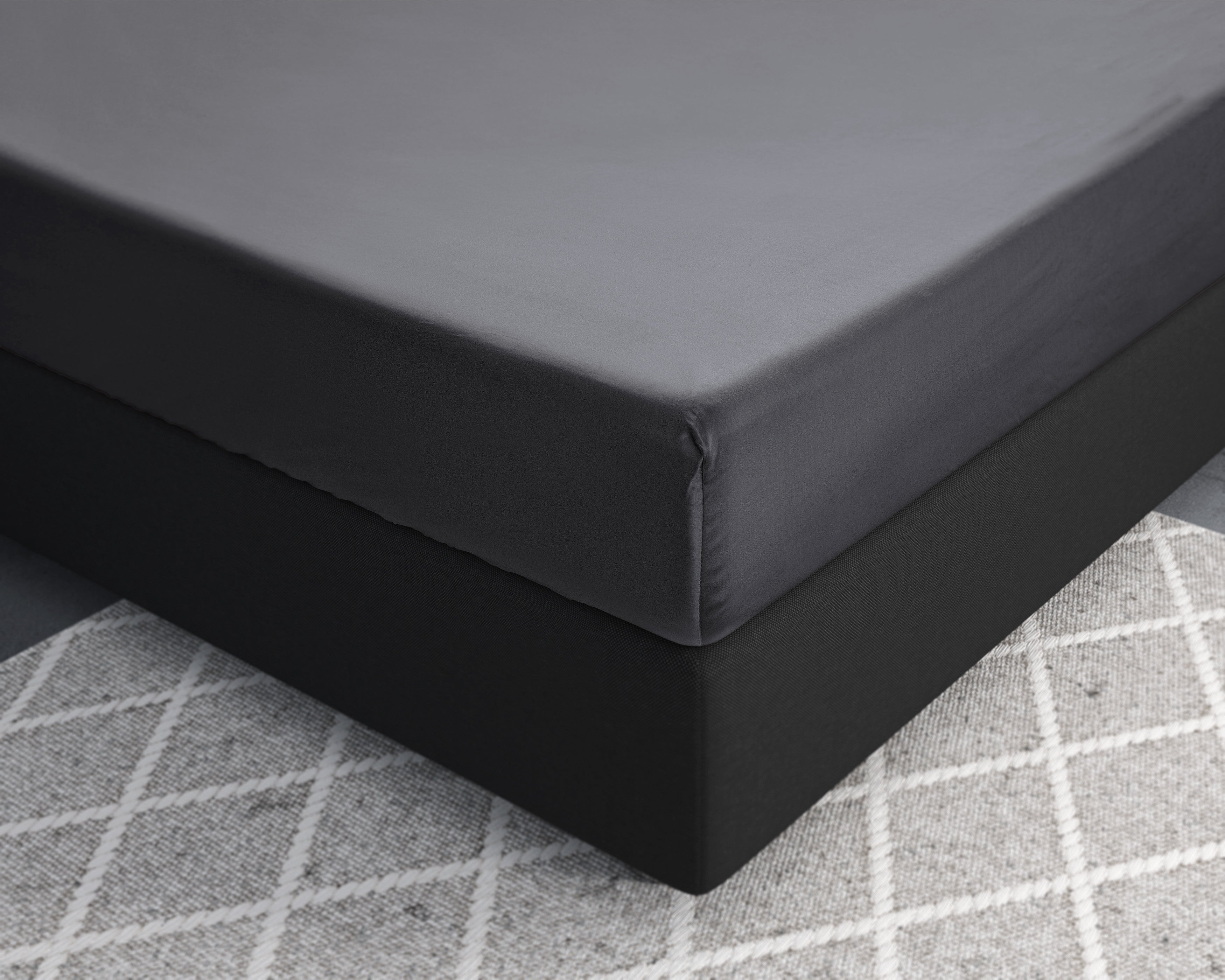 NordDream Satiini aluslakana 180x200 antrasiitti puuvilla