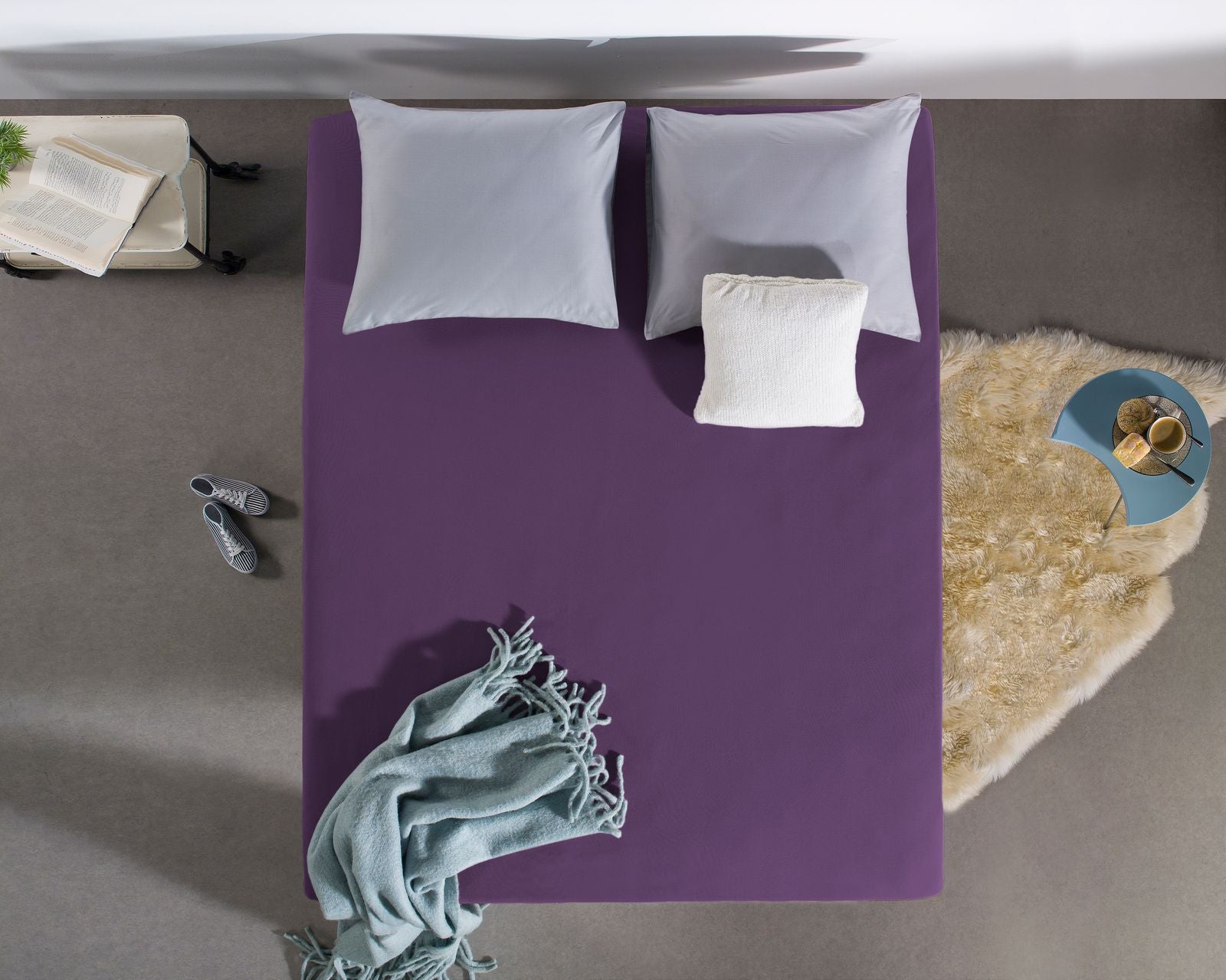 NordDream Jersey aluslakana violetti 140x200 joustopuuvilla