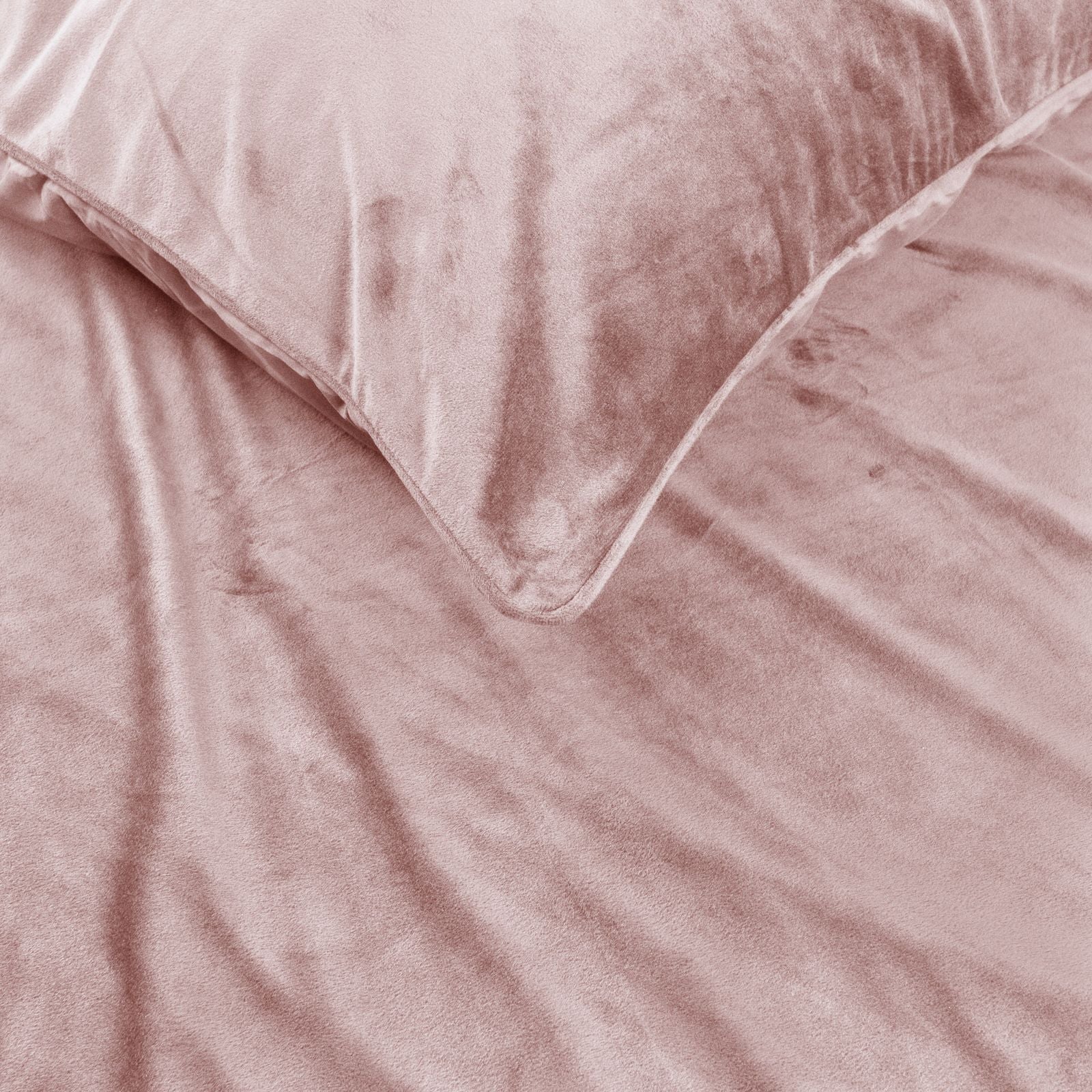 NordDream Velvet Piping Soft Pink pussilakana 240x220 sametti