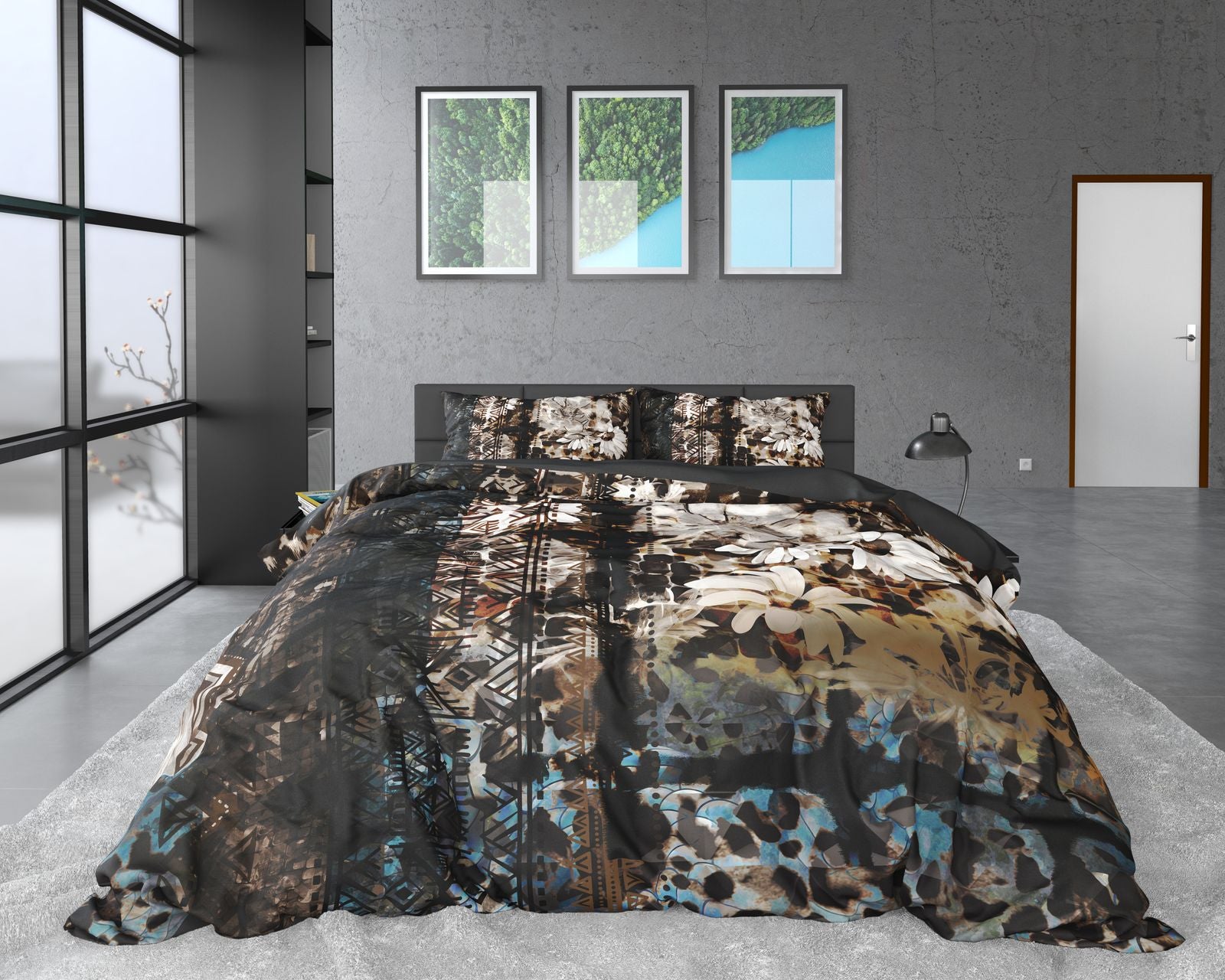 NordDream Wild Satijn Aluna pussilakana multi 200x220 cm satiini