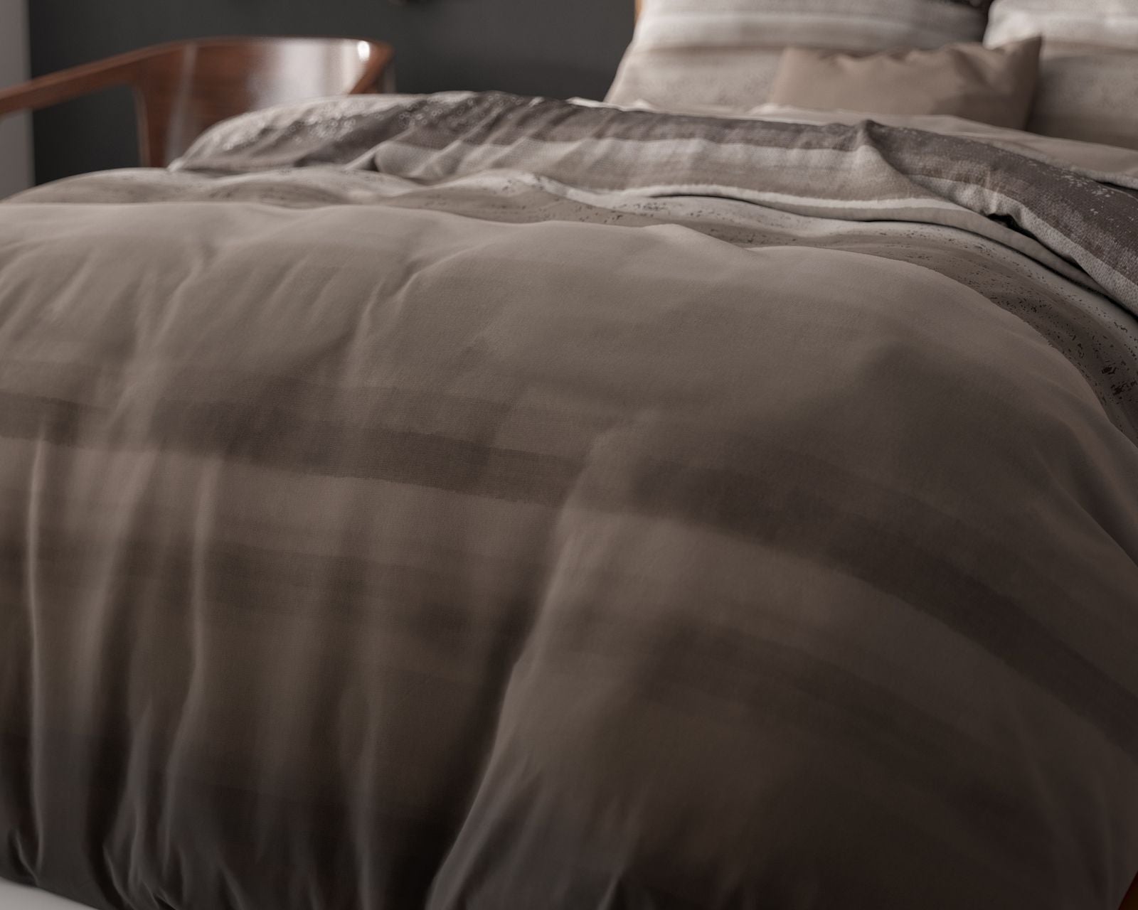 NordDream Elegance Marcus pussilakana Taupe 200x220 puuvilla