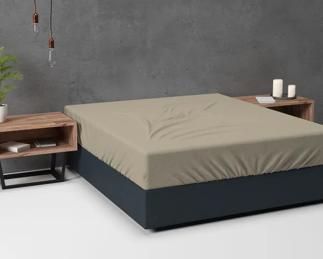 NordDream Flanel Basic aluslakana 180x200 taupe lämmin