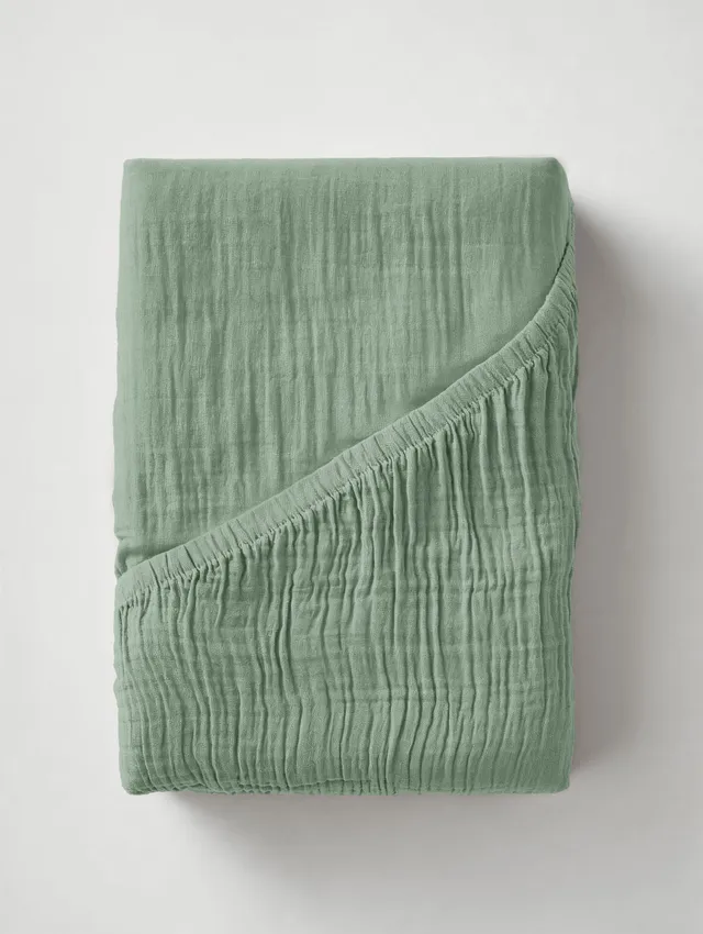 NordDream Mousseline aluslakana 90x200 vihreä musliini