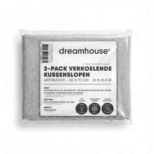 NordDream Blue Cell viilentävä tyynyliina antrasiitti 60x70 2-pack