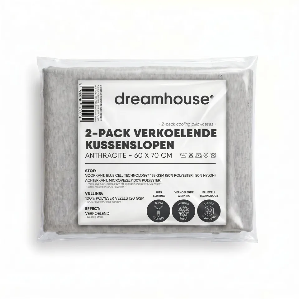 NordDream Blue Cell viilentävä tyynyliina antrasiitti 60x70 2-pack