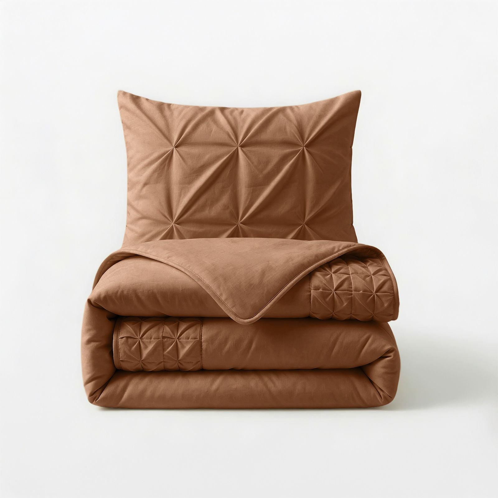 NordDream Fresh Border Pintuck Mocha Moose pussilakana 200x220