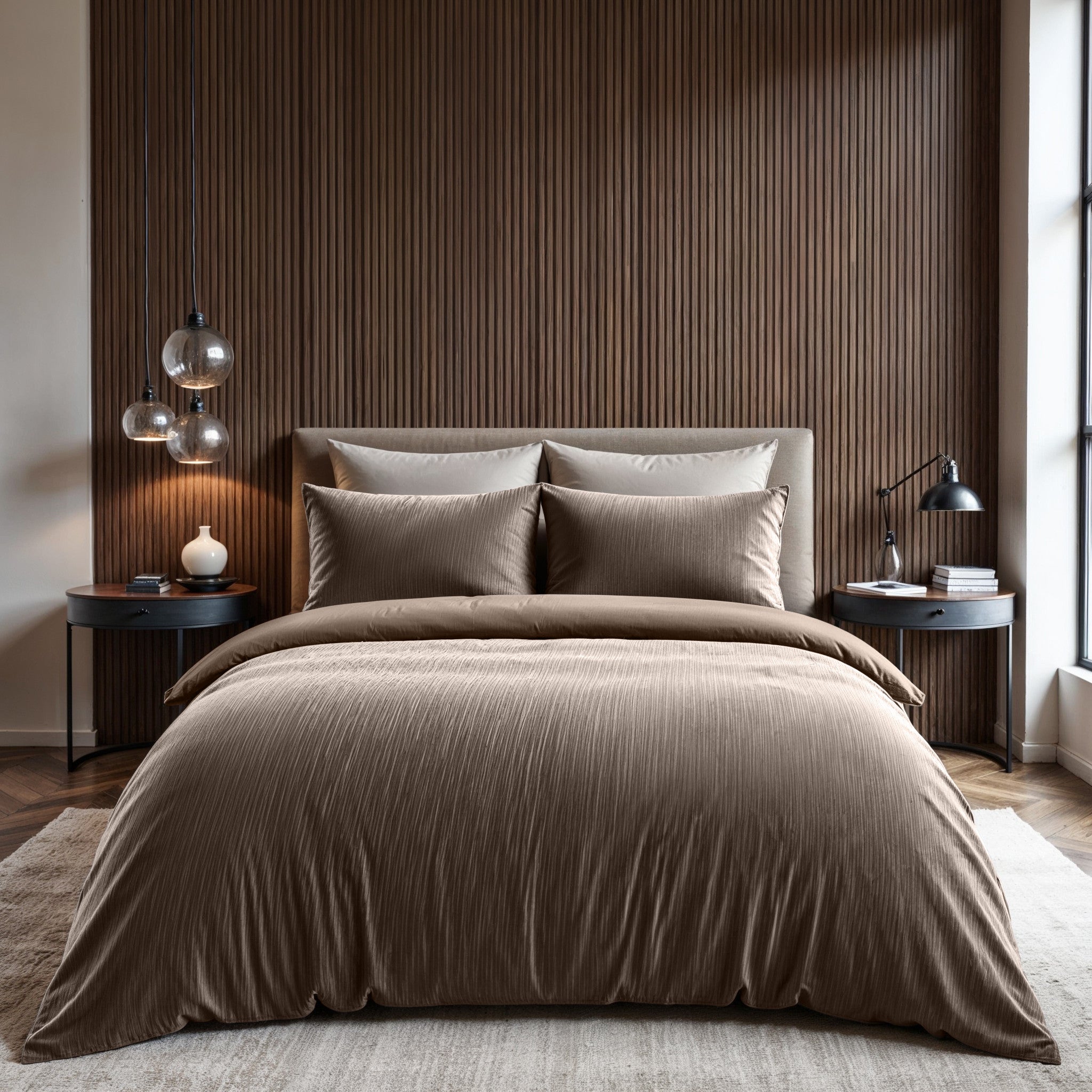 NordDream Velvet Cartier pussilakana taupe 200x220