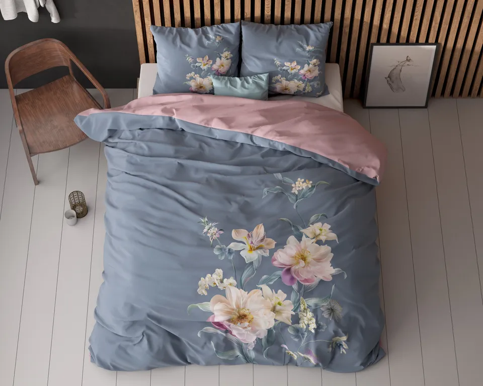 NordDream Essentials Gigi pussilakana sininen 200x200 microkuitu