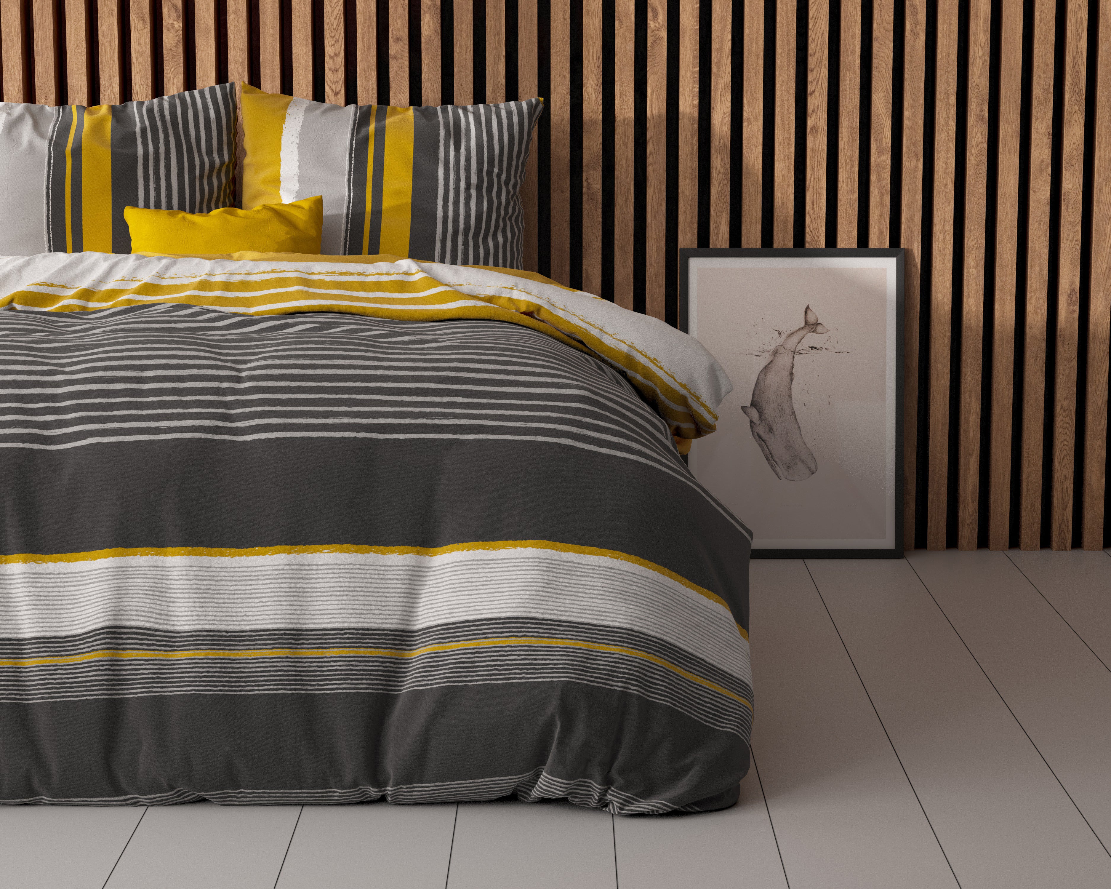 NordDream Elegance Drake pussilakanasetti musta 240x200/220 cm