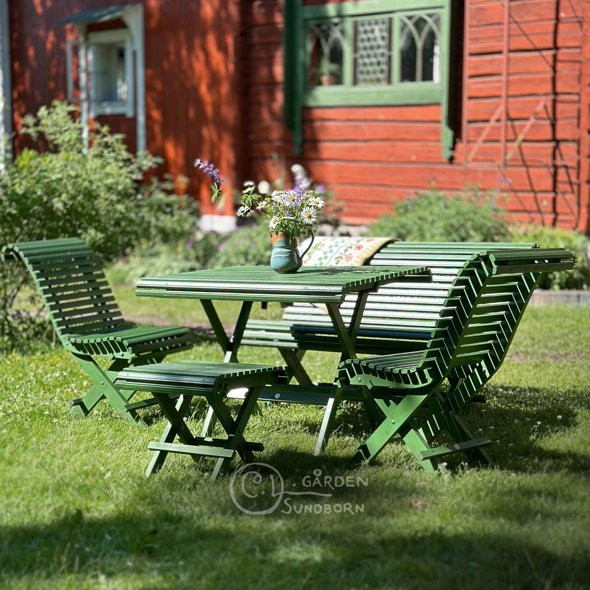 Westanqvarn Sundborn 75 puutarhapöytä vihreä