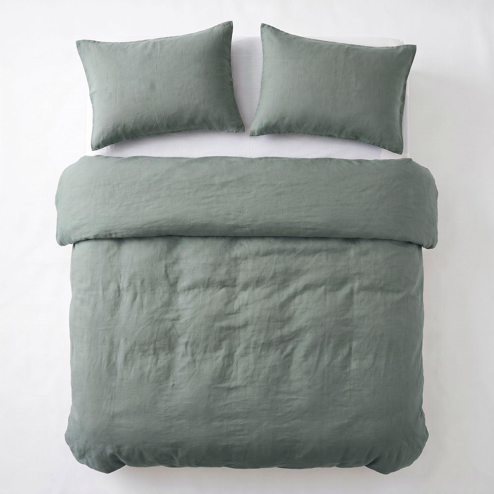 NordDream Stone Washed pussilakana 140x200/220 vihreä