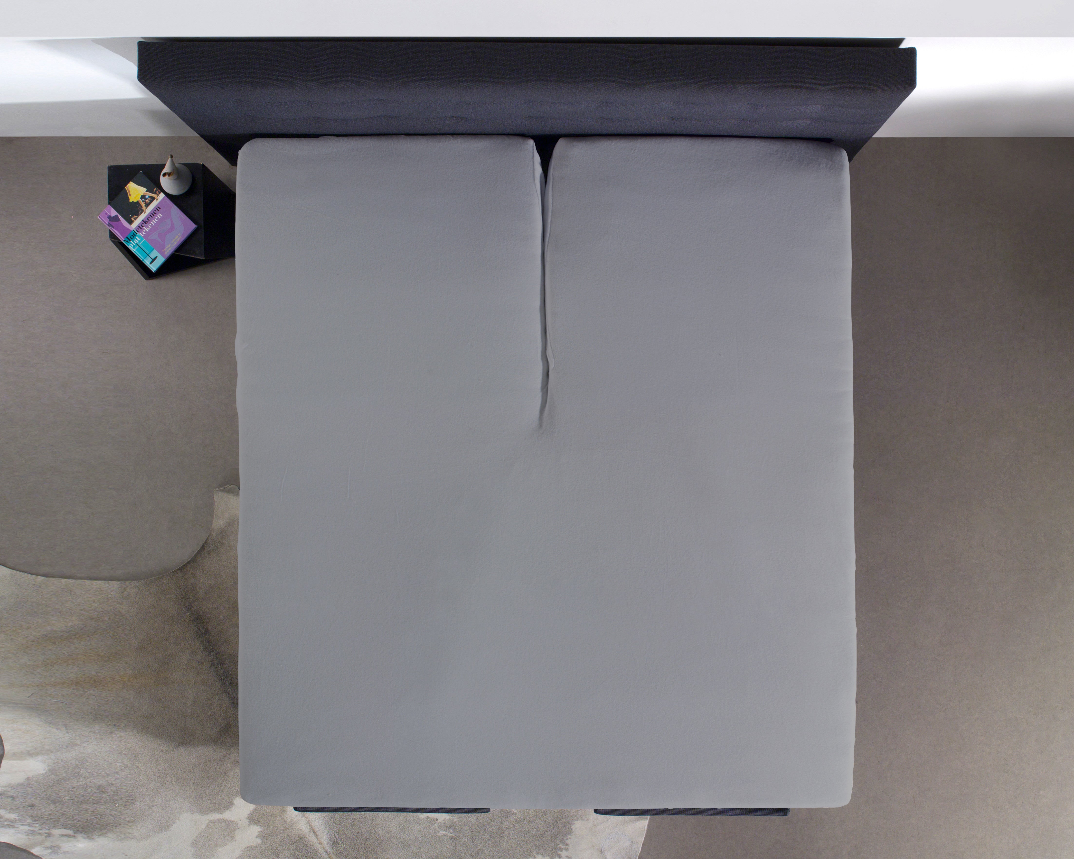 NordDream splittopper lakana 180x200 harmaa puuvilla