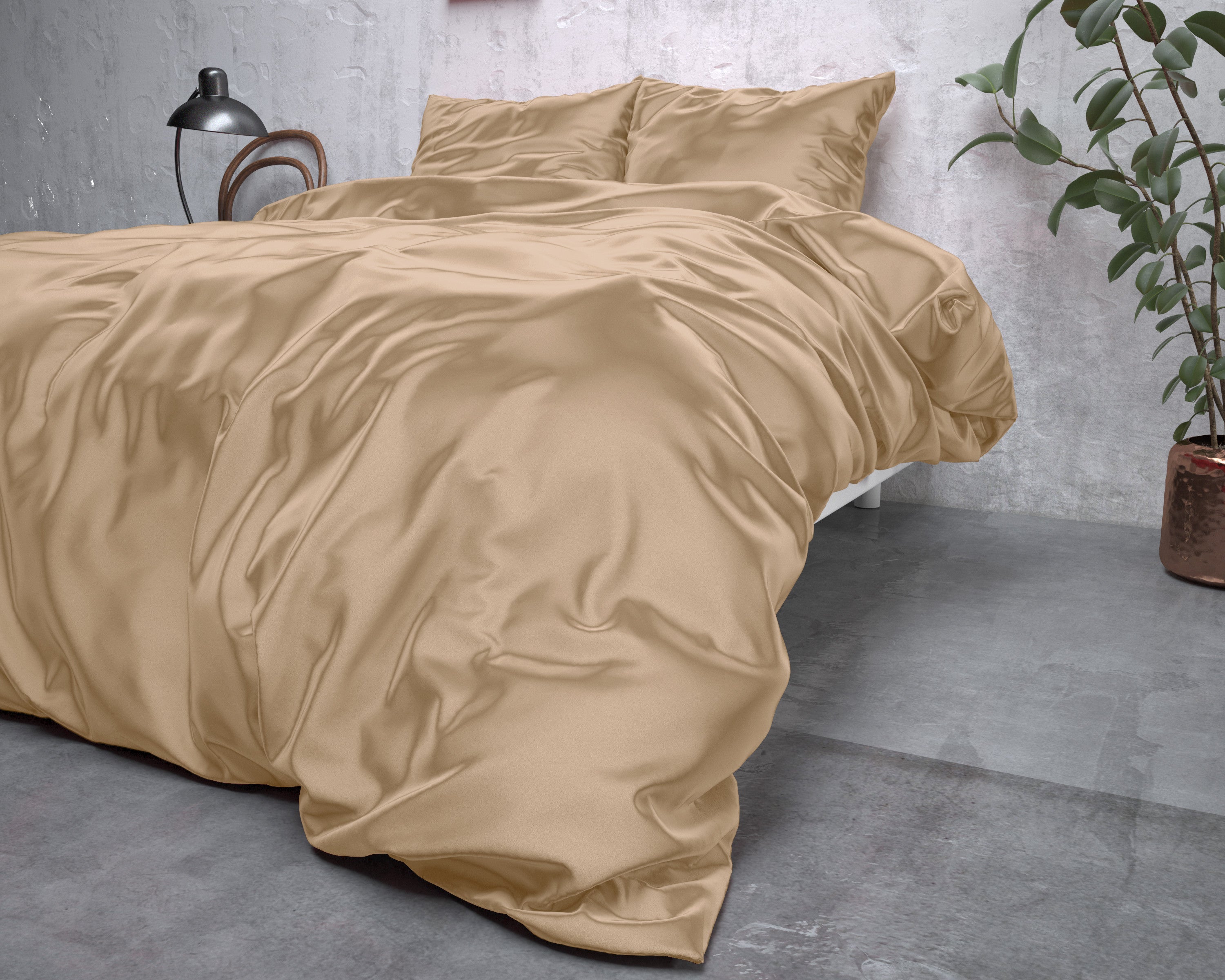 NordSleeps Beauty Skin Care pussilakana 240x220 taupe satiini