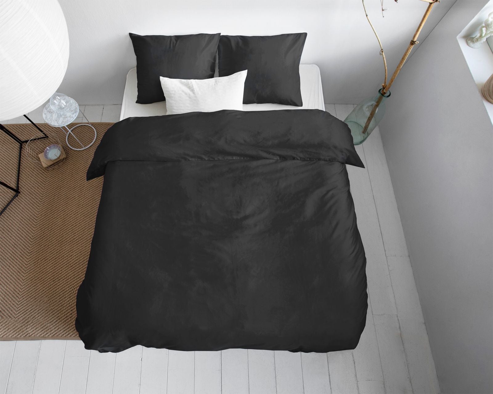 NordDream Satijn 200x200/220 pussilakana musta satiini