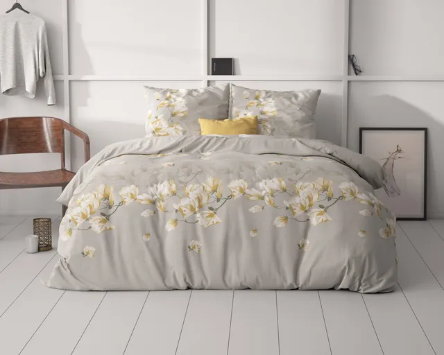 NordDream Classy Summer Flower pussilakana 140x220 hiekka