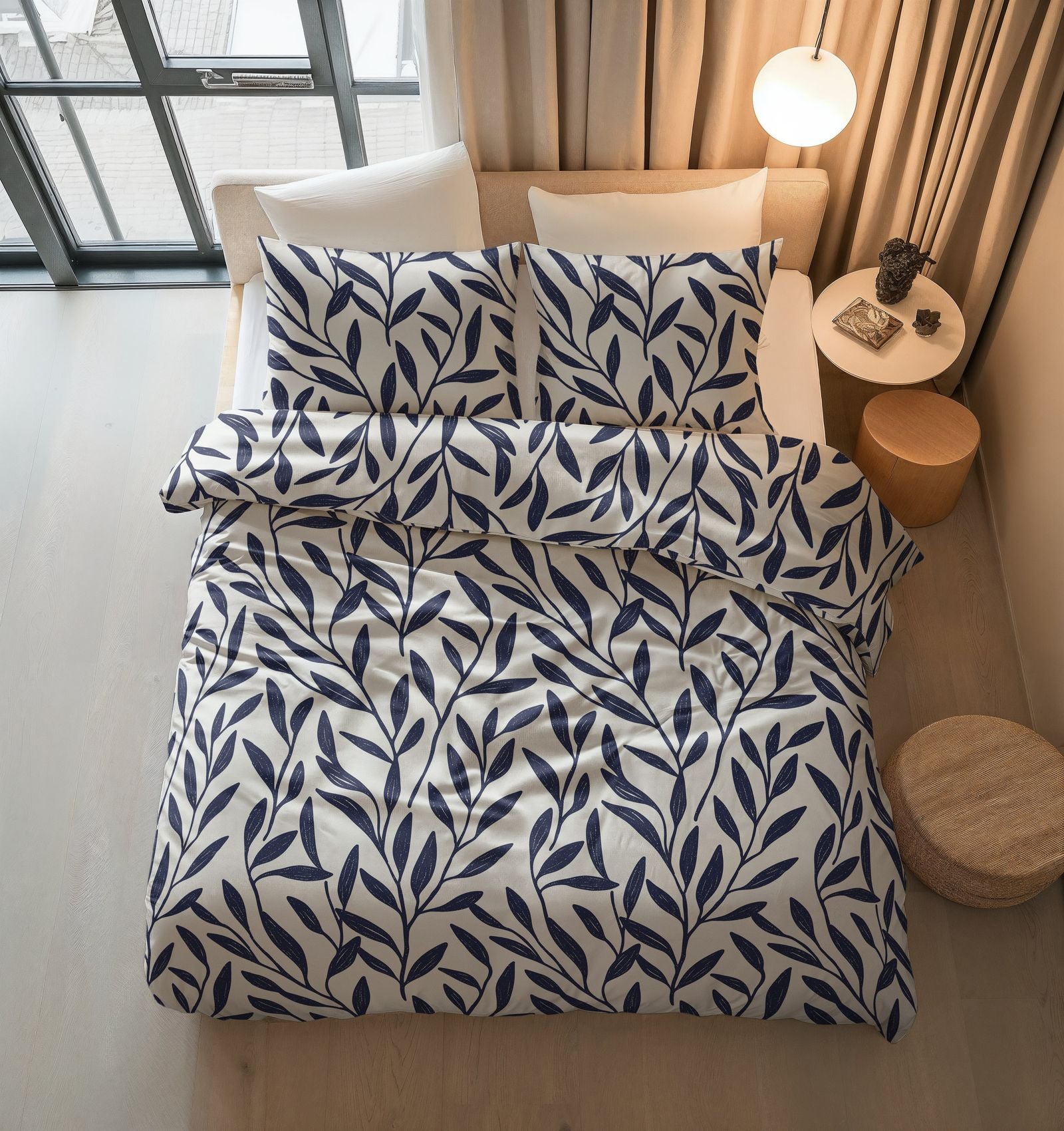 NordDream Pure Blue Willow pussilakanasetti sininen 200x200 heng