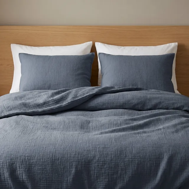 NordDream Mousseline Midnight pussilakana 200x220cm sininen