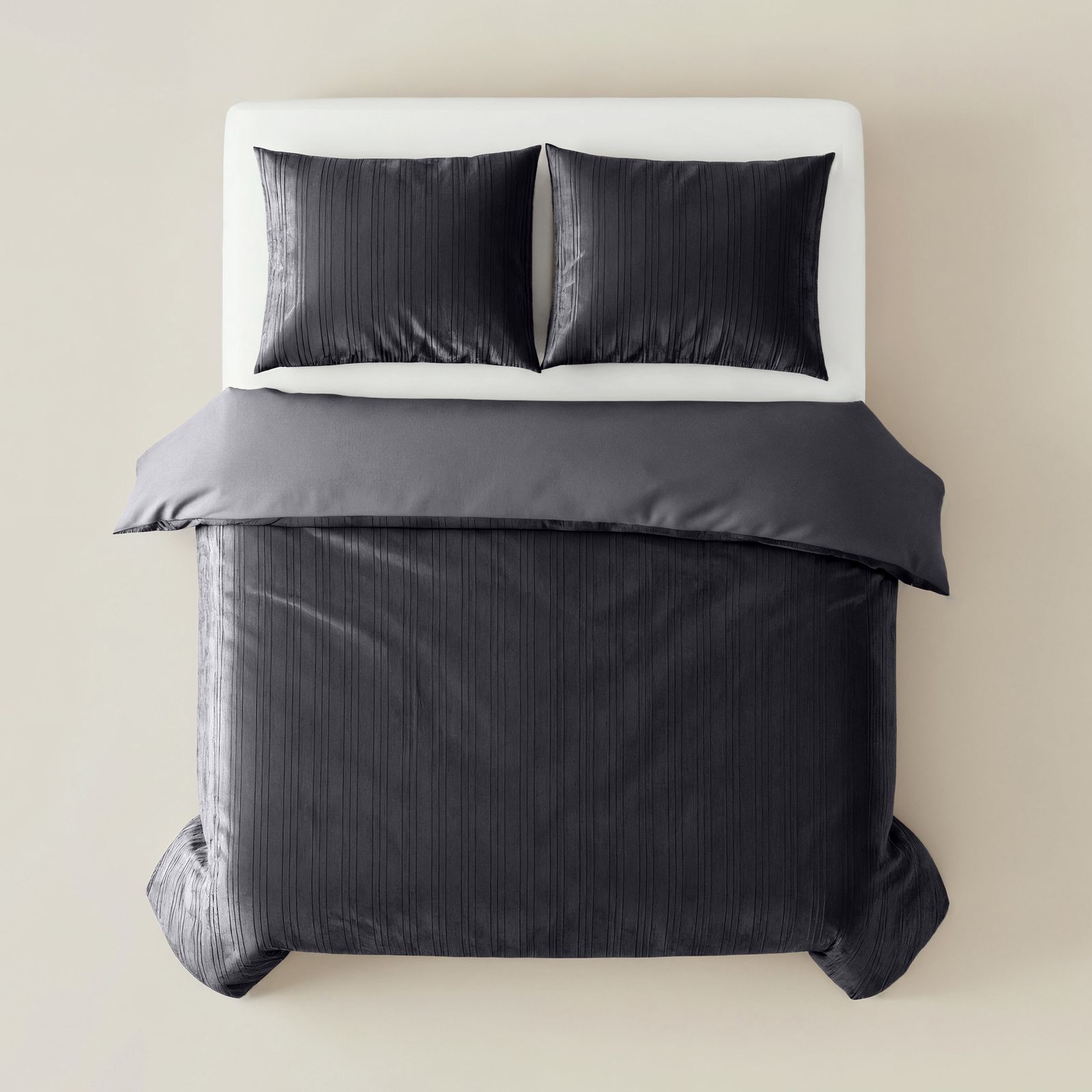NordDream Velvet Lining pussilakana 240x200 musta sametti