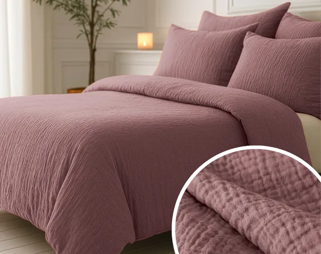 NordDream Lazy musliinipeitto 200x200 cm vanha roosa puuvilla
