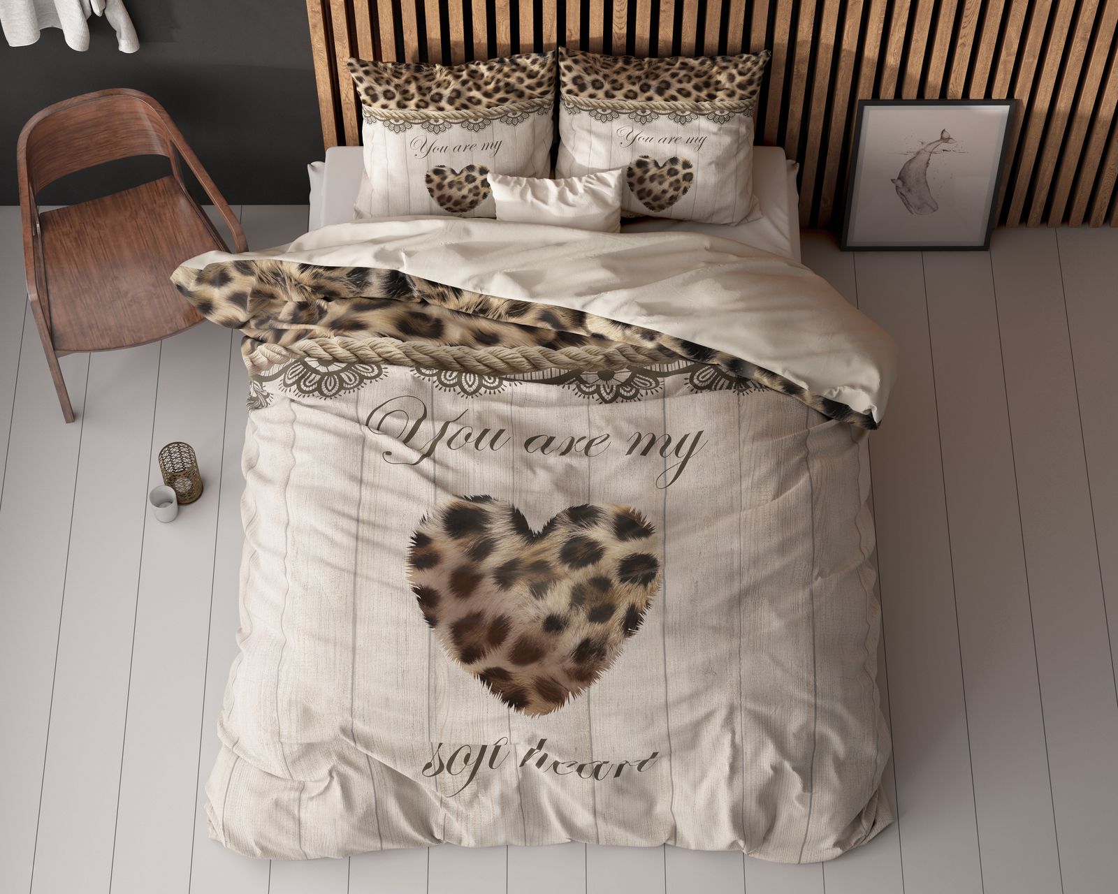 NordDream Essentials You Are My Heart pussilakana 240x200/220 hiekka