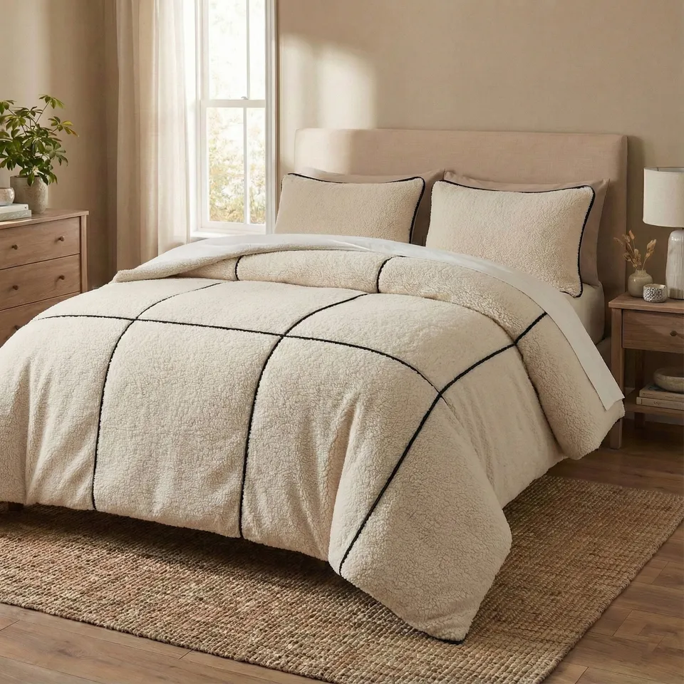 NordSleeps NordDream Teddy Trim pussilakana beige teddy
