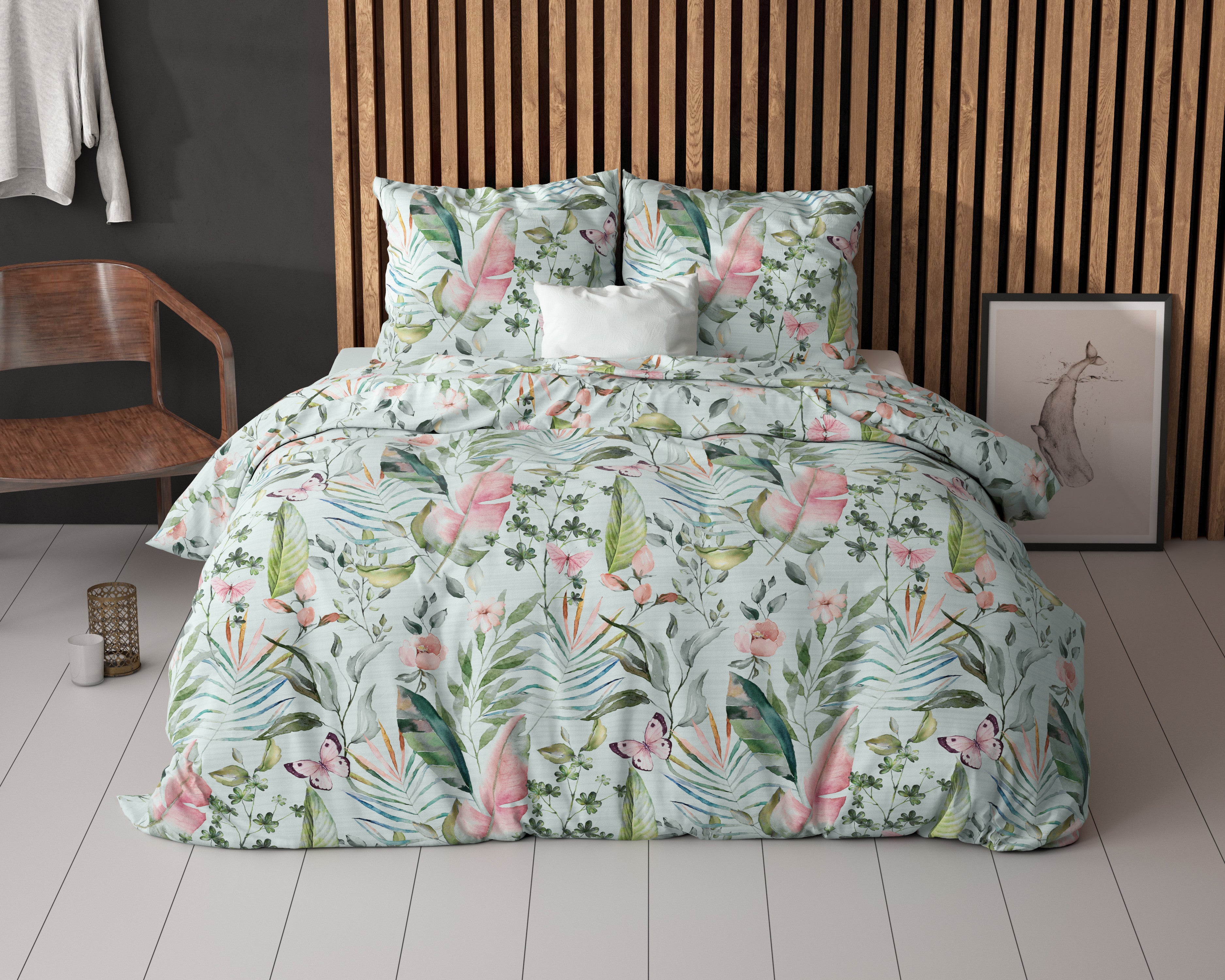 NordDream Elegance Mika pussilakana vihreä 140x220 puuvilla