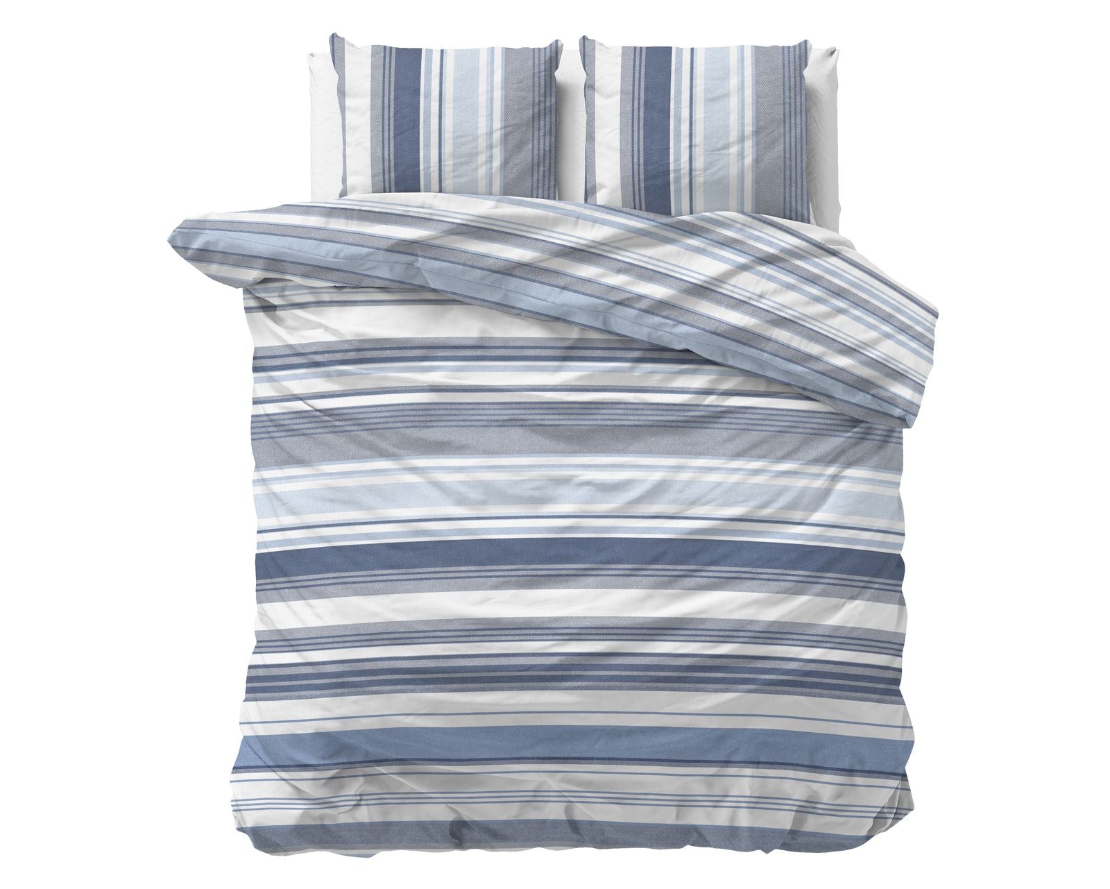 NordDream Elegance Stripy pussilakanasetti sininen 140x200/220