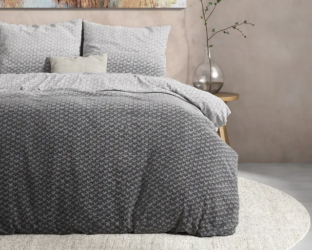 NordDream Flanel Tamar pussilakana harmaa puuvilla 160gsm
