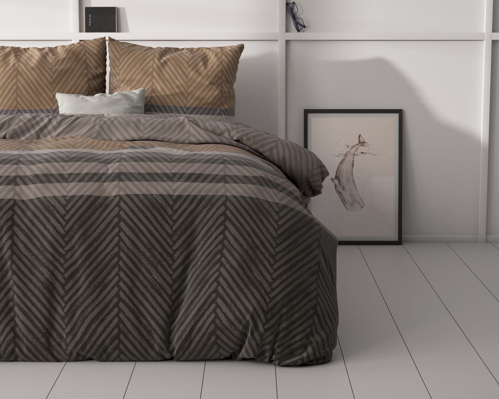 NordDream Classy Ezgi Bruin pussilakana 200x220 mikrokuitu