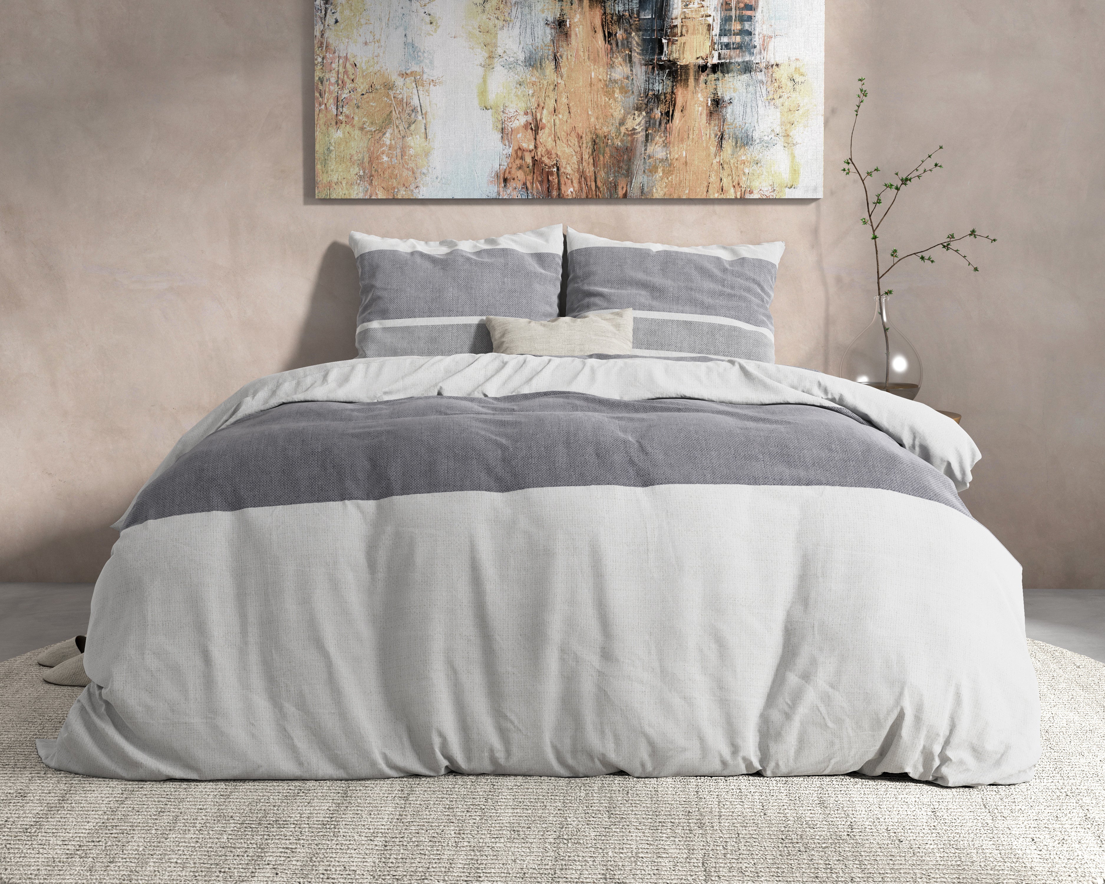 NordDream Flanel Skylar pussilakana antrasiitti 240x220 lämmin