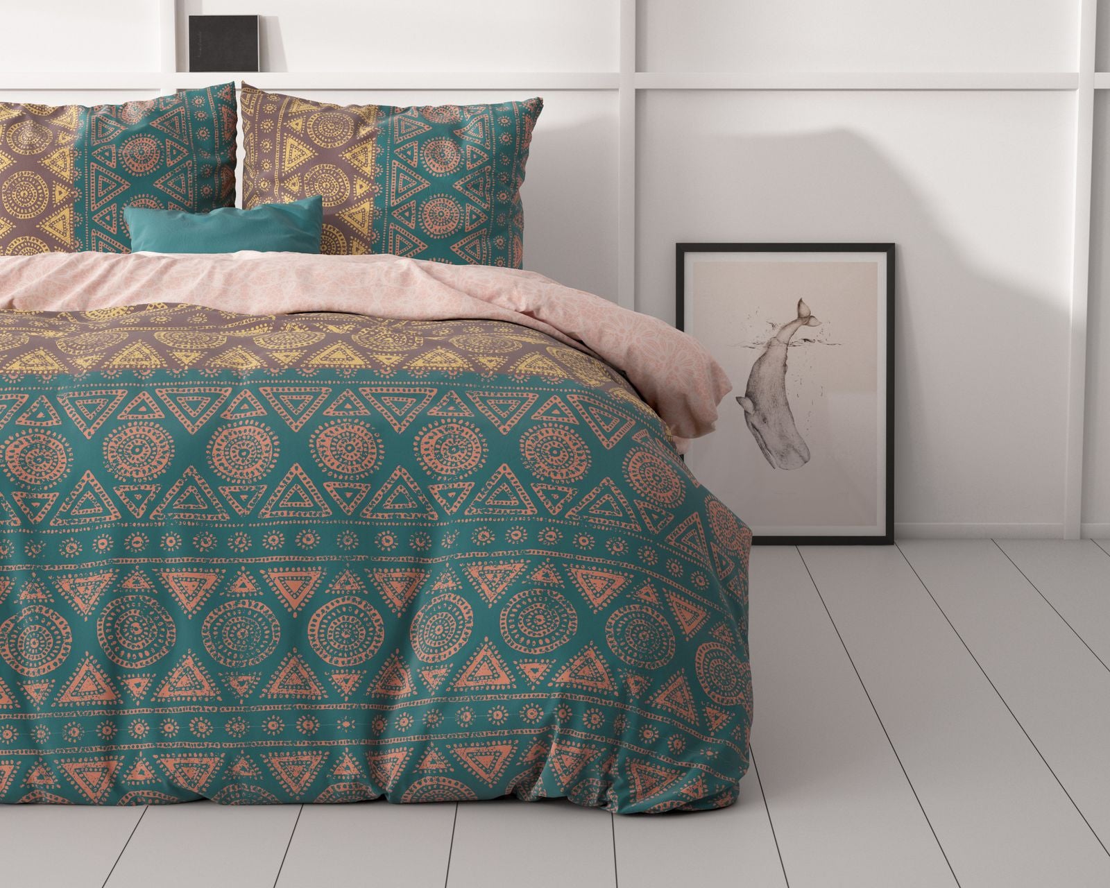 NordDream Classy Bohemian Multi pussilakanasetti 240x200 mikrokuitu