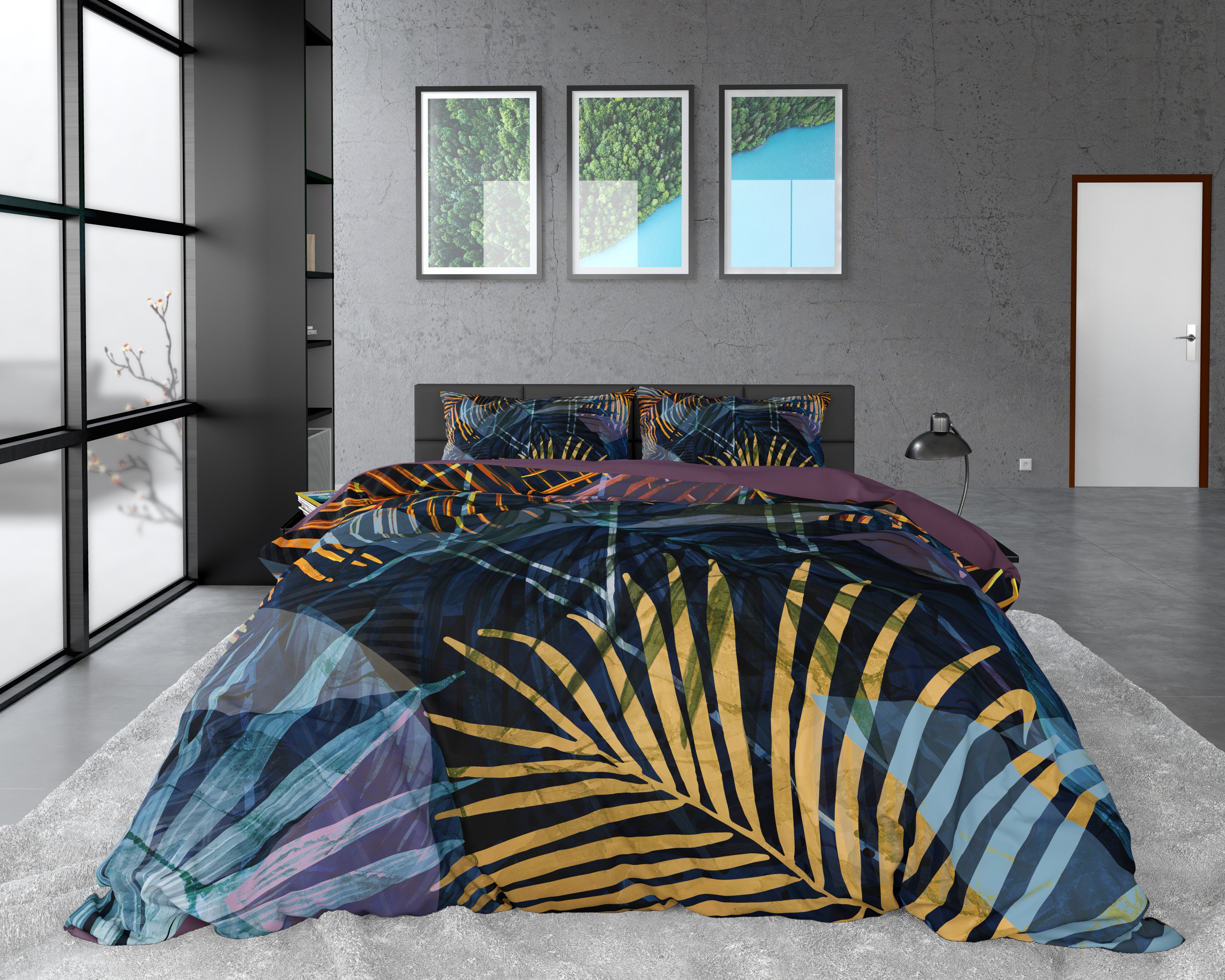 NordDream Wild Satijn Marina Navy pussilakana 140x200 satiini