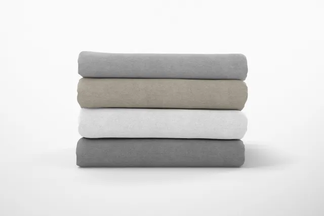 NordDream Flanel lakana 200x250 taupe harjattu puuvilla