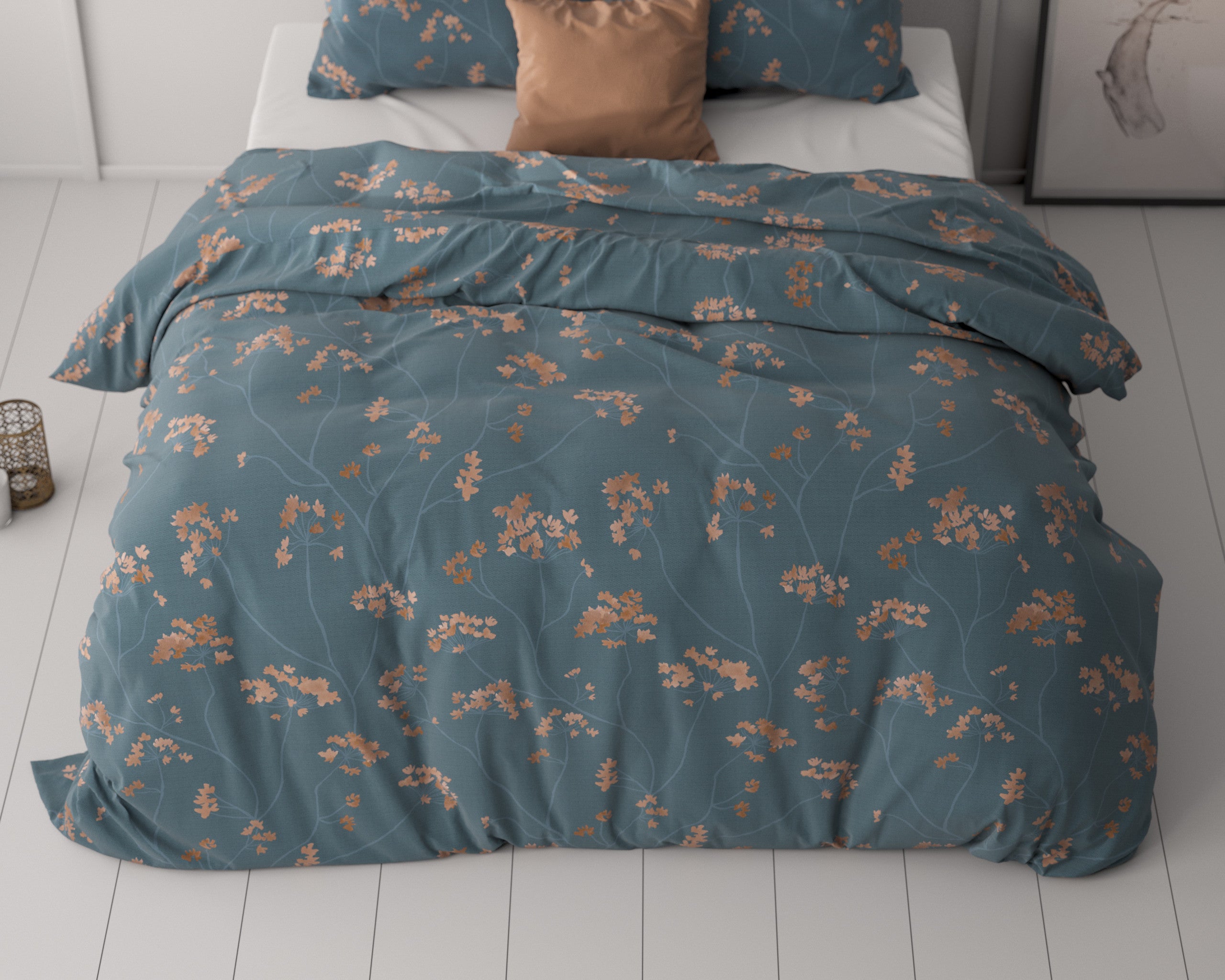 NordDream Classy Gia pussilakana 240x220 sininen mikrokuid