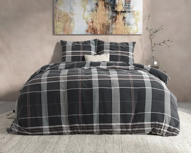 NordDream Flanel Bruce pussilakana taupe flanelli