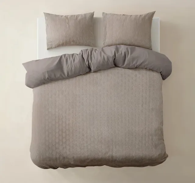 NordDream Flanel Art Taupe pussilakana 240x220 lämmin