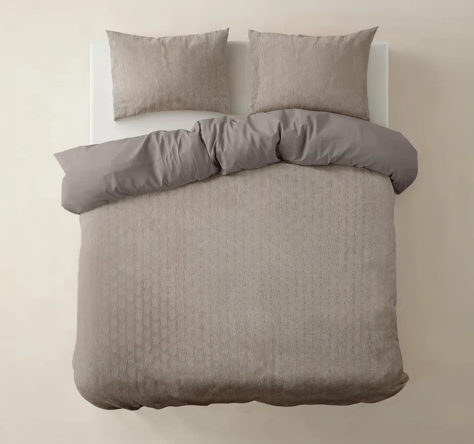 NordDream Flanel Art Taupe pussilakana 240x220 lämmin