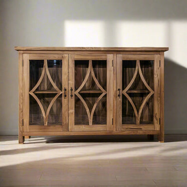 Sasus Verona vitriinisenkki kierrätystiikki 150 x 39 x 94 cm