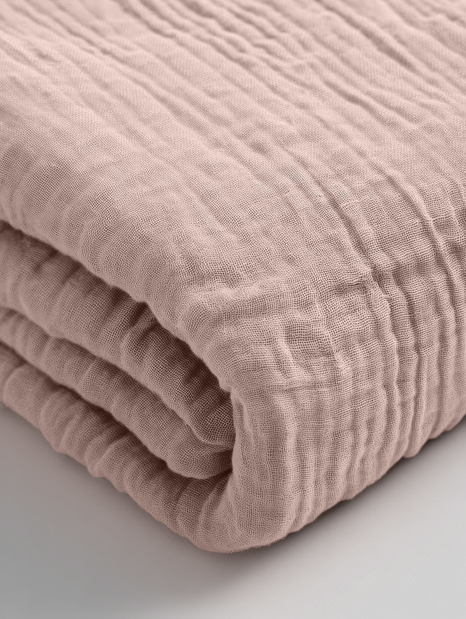 NordDream Mousseline muotoonommeltu lakana 90x200 roosa puuvilla