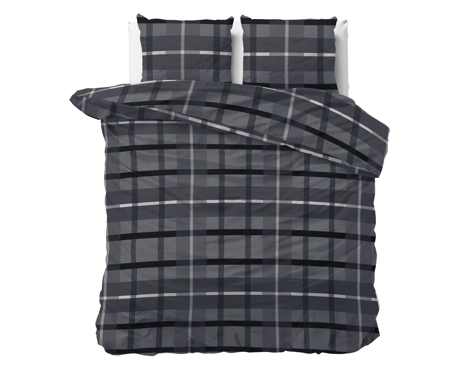 NordDream Classy Vintage Check pussilakana antrasiitti
