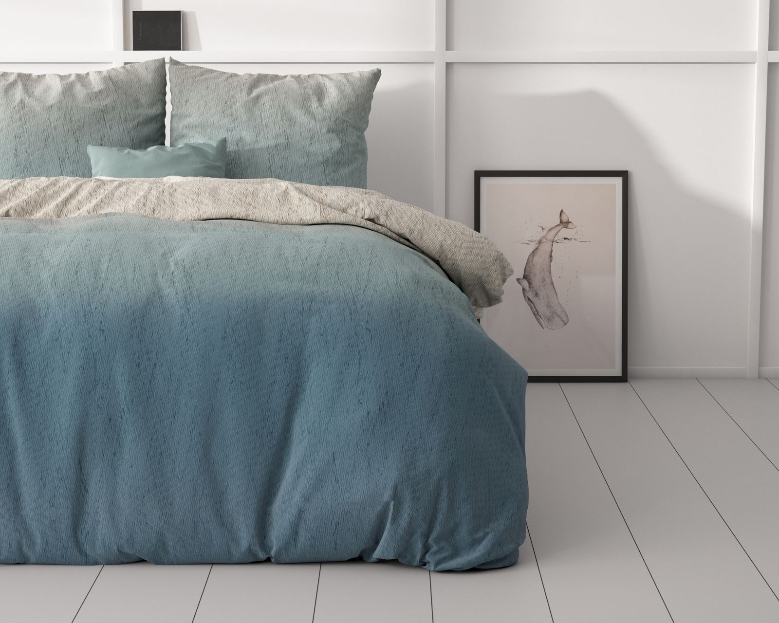 NordDream Classy Gradient Trend pussilakana 200x220 sininen mikrokuitu