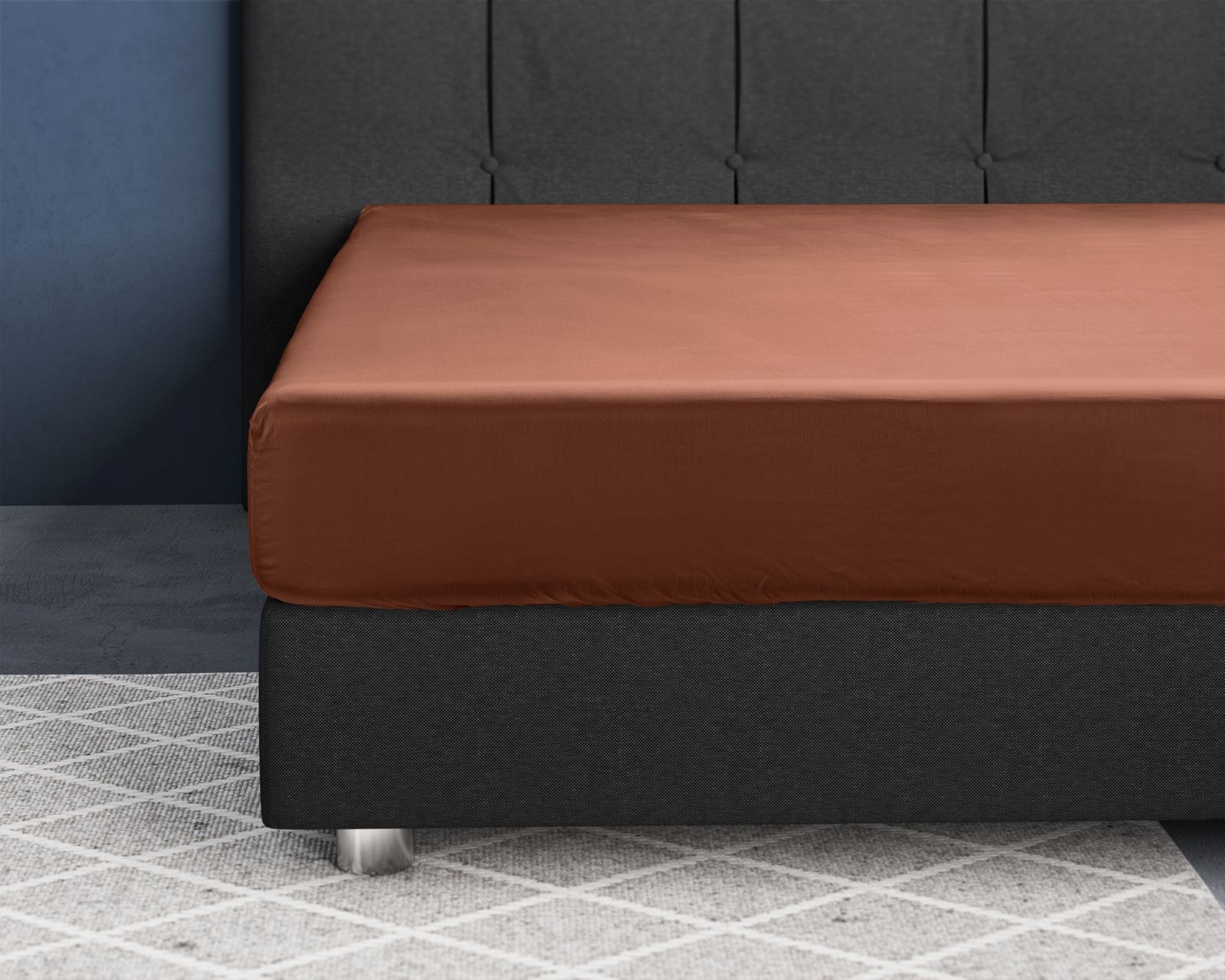 NordDream Satiini aluslakana ruskea 90x200 puuvilla